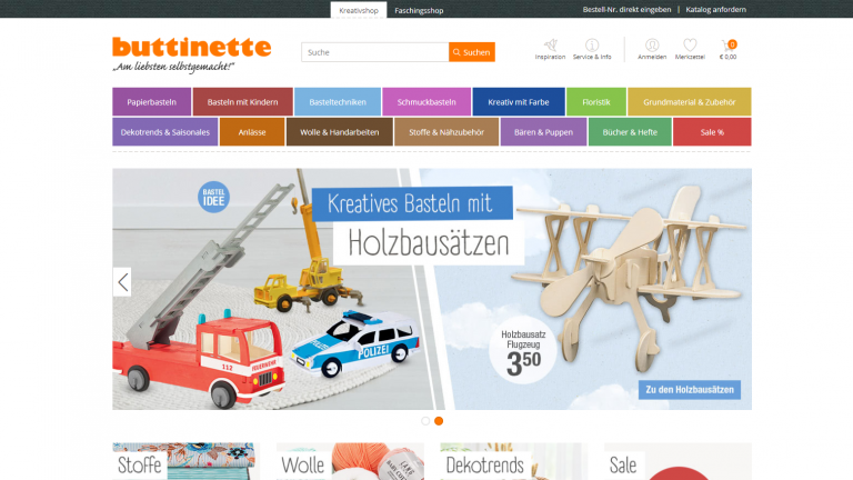 Buttinette-Website-Screenshot