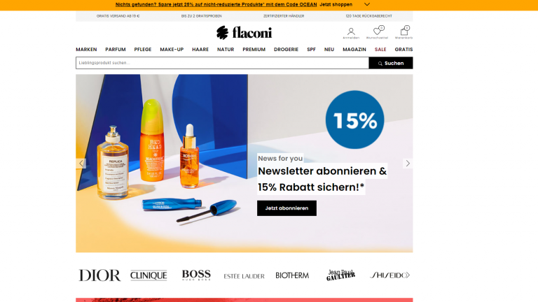 Flaconi-Website-Screenshot